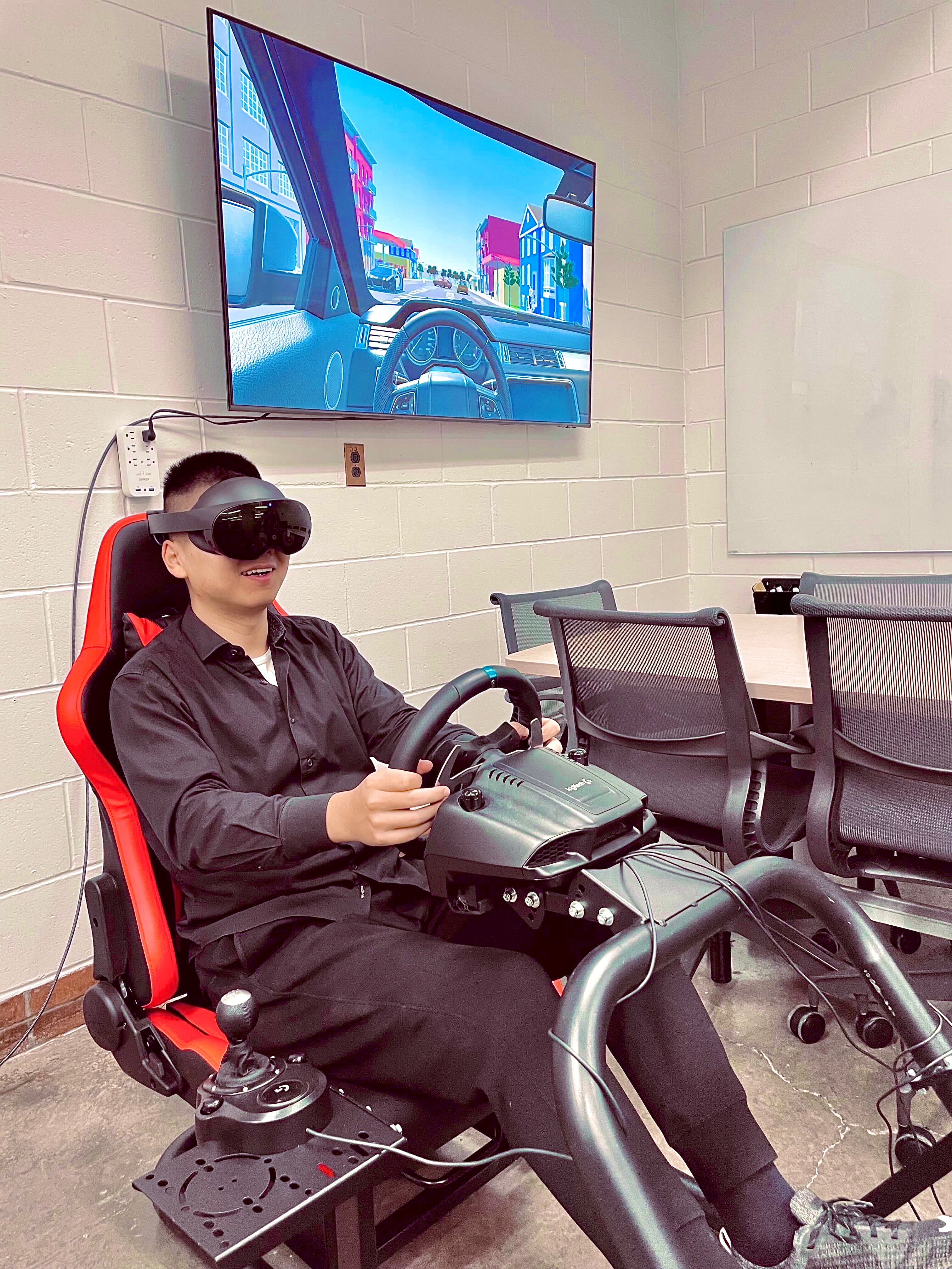 VR driving simulator setup